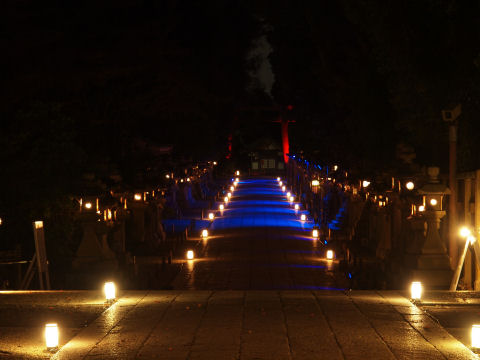 ブルーでライトアップ