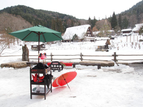 紅い傘はどう使う？