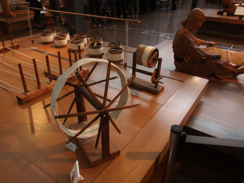 昔々の糸紡ぎ機