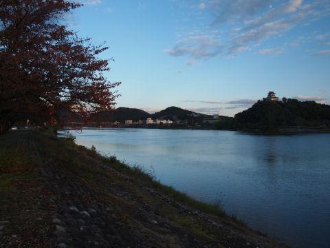 対岸に着いたところ