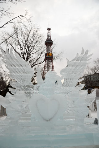 強そうな鳥とテレビ塔