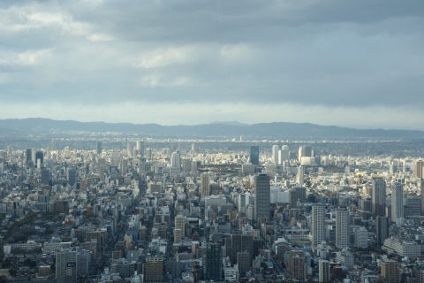 大阪城付近をズーム