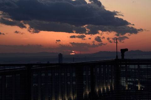 この時期だから瀬戸大橋に沈む