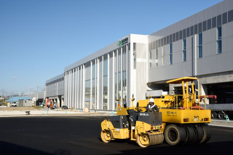 海が見えてきたところ