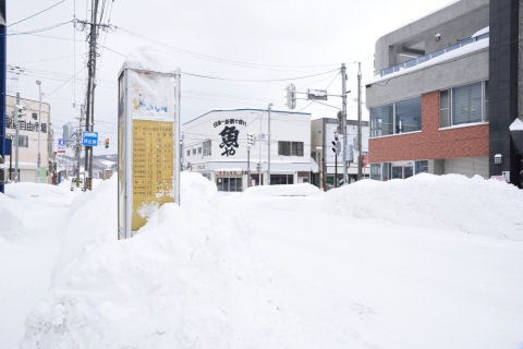 埋まってるバス停