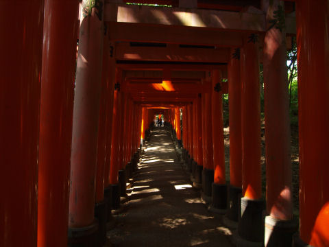 遠くに人がいるシーン