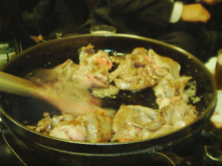 ざらめの上に肉