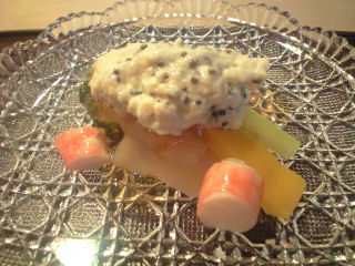 先附：今日野菜とか貝とか