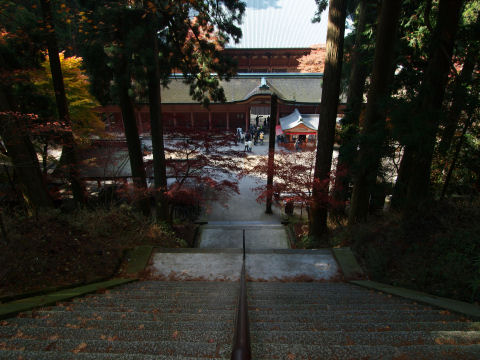 手前の階段から