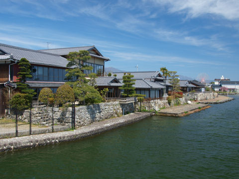 さっきの枝垂れ桜が見える