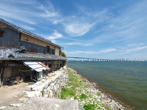 一昨年あそこを歩いて渡った