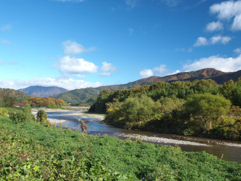 山の方も紅葉している