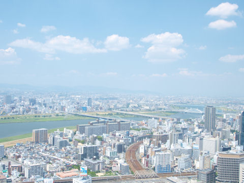 淀川の上流方面