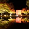 石畳ふれあい広場と八柱神社の紅葉ライトアップ